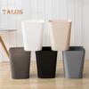 Small Waste Basket Trash Can Large Capacity Solid Color Easy To Clean Indoor Outdoor Plastic Garbage Bin