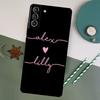 PERSONALISIERTE NAMEN CUSTOM HOCHZEIT Hülle Für Samsung Galaxy S23 S22 Ultra S20 S21 FE S8 S9 S10 Plus Note 10 20 Ultra Rückseite