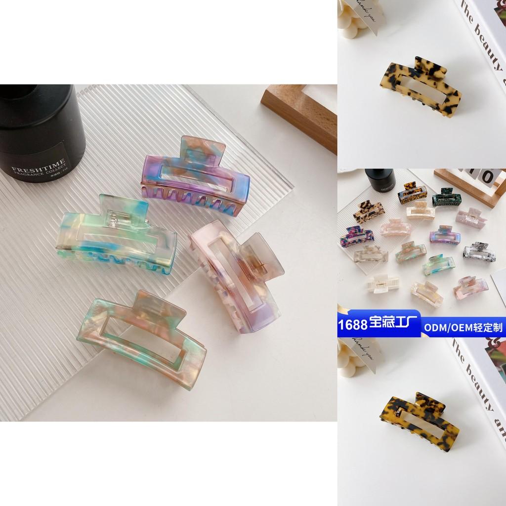 Handmade Acetate Hair Claw Clip Stylish Square Hair Accessory For Teens And Girls