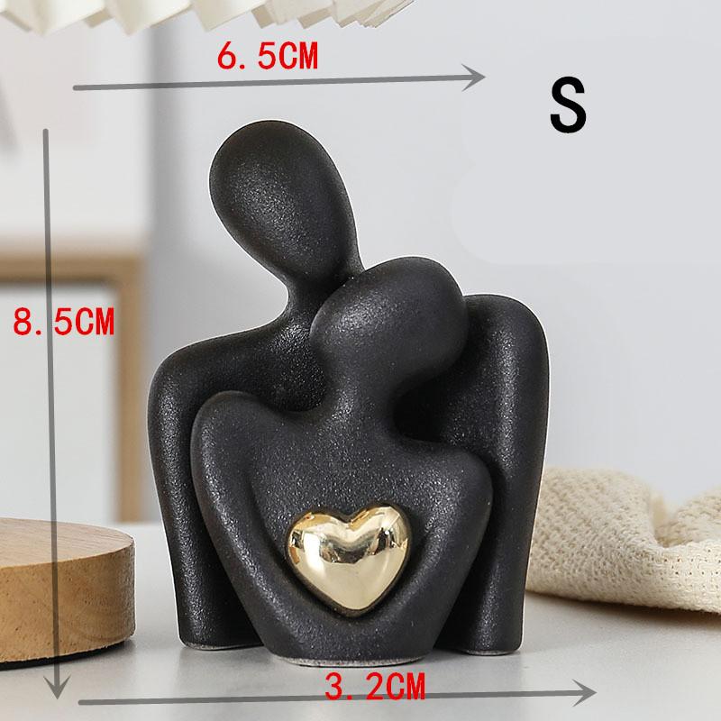 1PC Romantic Love Embrace Statue Pottery Couple Set Bedroom Decor Ideal Valentine's Day Christmas Gift S/L Ornament
