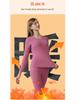 Men's and Women's Fleece-lined Crew Neck Warm Underwear Set: Heat-generating, Cold-proof, Pure Cotton for Autumn.