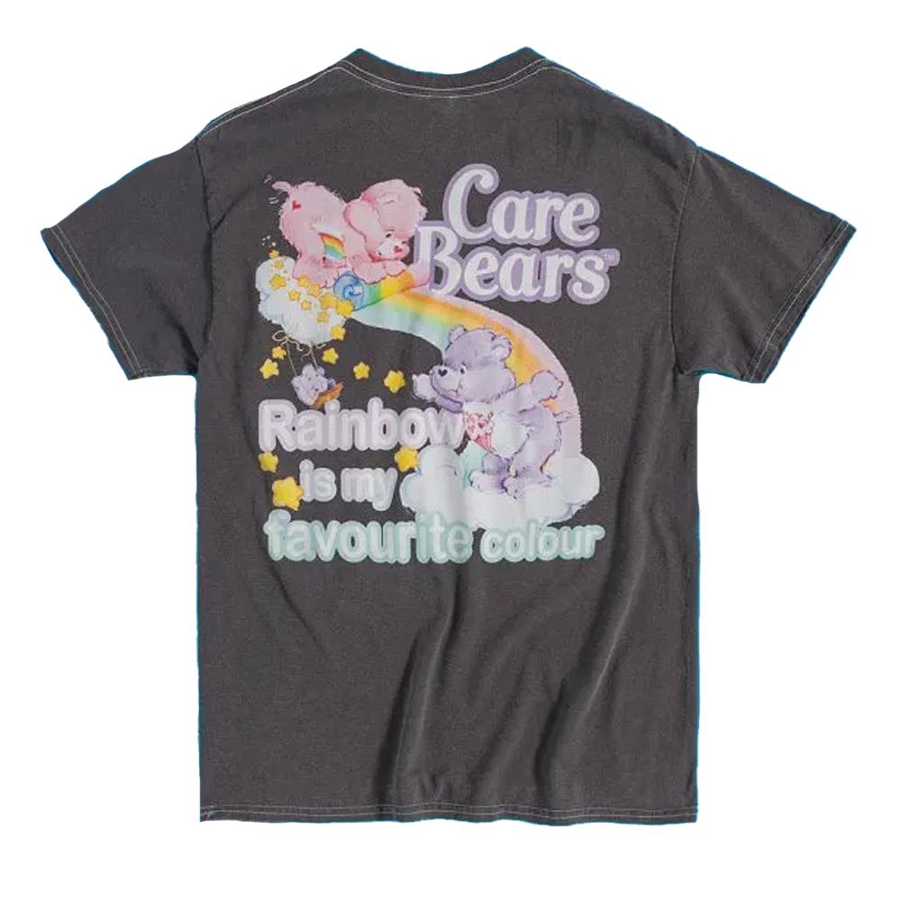 Care Bears Unisex Adult Rainbow Play Back Print Vintage Wash T-Shirt