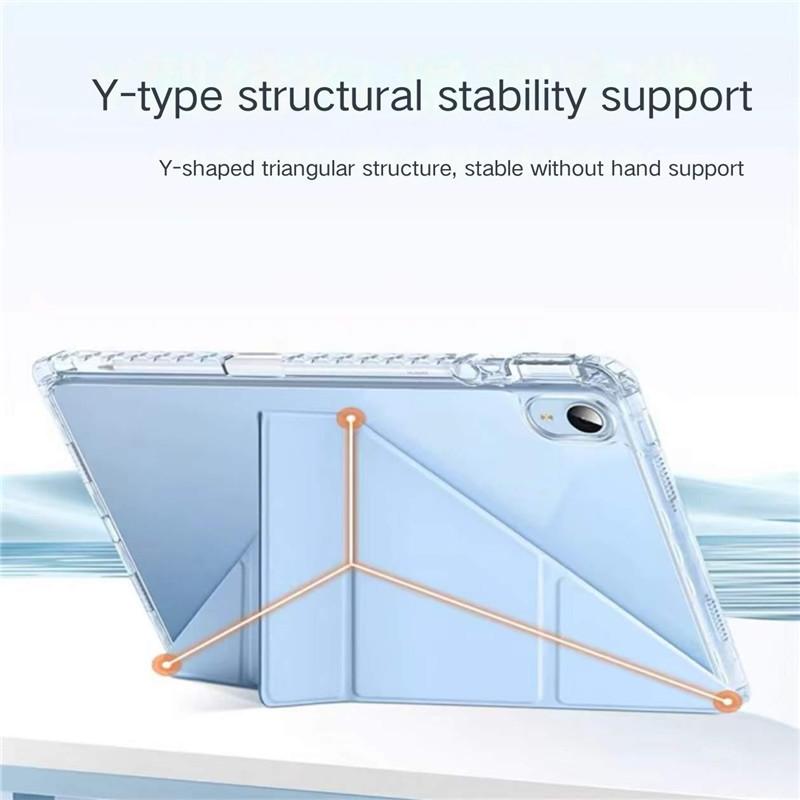 For Galaxy Tab A11 Plus 2025 11inch Cover Acrylic Clear Back With Pencil Holder Funda For Samsung Tab A9 Plus 11" Tablet Cover