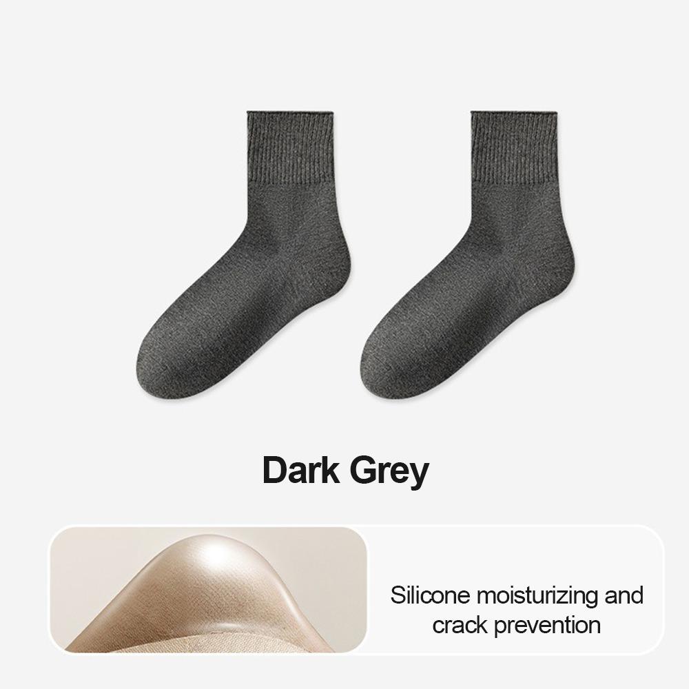 

Integrated Design Heel Protector Socks Breathable Moisturizing Socks Autumn Winter темно серый