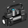 12V 150PSI Mini Air Compressor with Pressure Gauge Heavy Duty Deluxe Portable Metal Air Compressor Dual Cylinder with LED Light