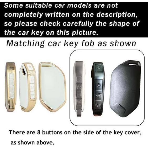 Ontto TPU Schlüsselanhänger Hülle Passend für Kia Telluride 2023 2024 Smart Fernbedienung Schlüssel Fernbedienung