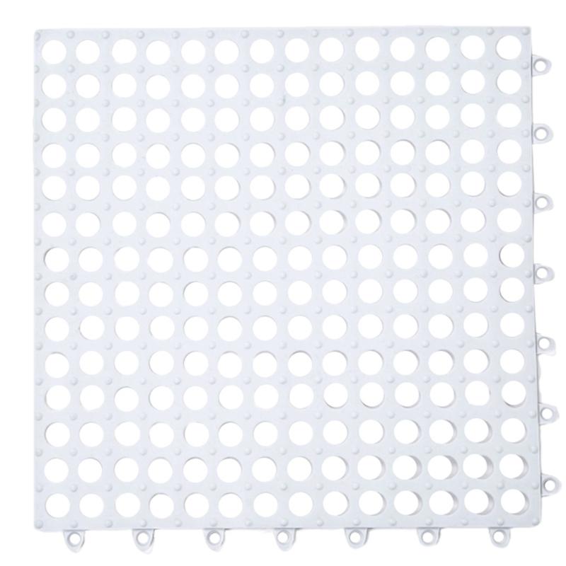 

Bathroom Shower Bath Mat Spliceable Floor Mat Home Toilet Foot Mat with Drainages белый