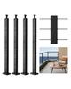 4-Pack Cable Railing Post, 36x1x2 In Horizontal-Hole Deck Railing Post with Pre-Drilled Holes