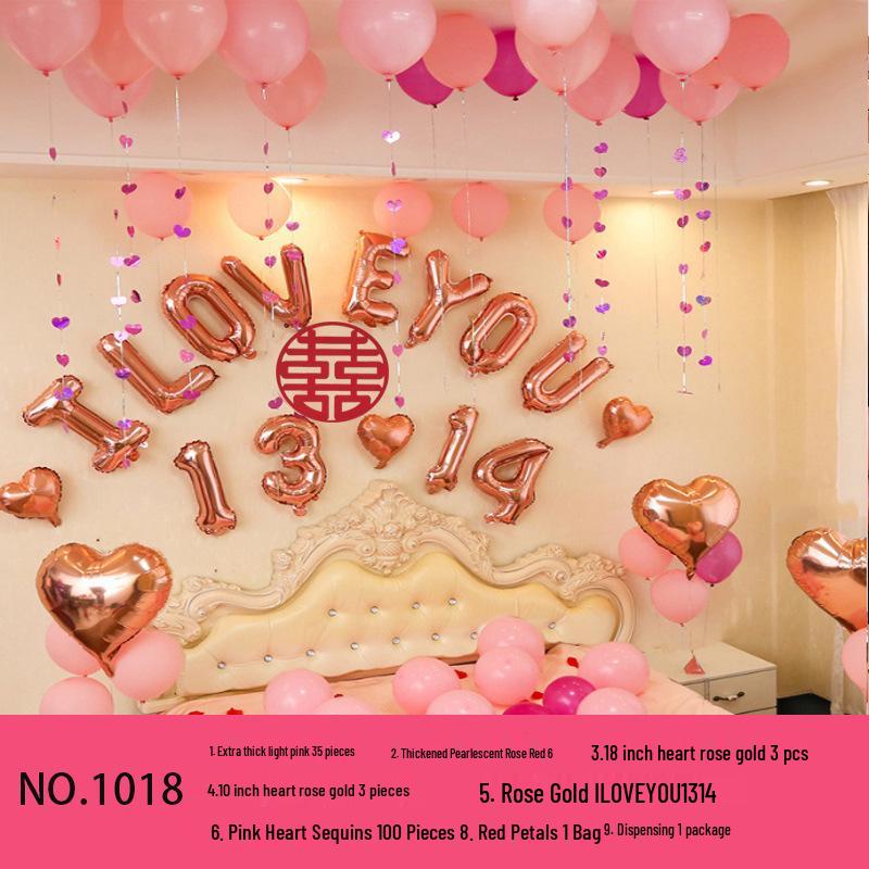 Ruby Red Pomegranate Wedding Balloons Set