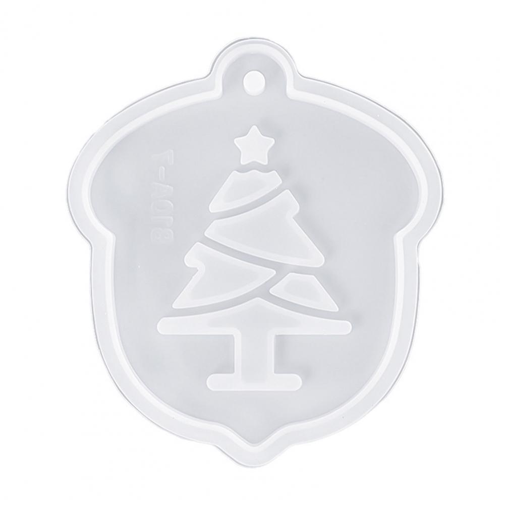 Decorações de Molde de Cola Conjunto de Enfeites de Natal Moldes de Silicone Resina para Enfeites Artesanato DIY Veado Papai Noel Boneco de Neve Epóxi