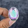 Mystic Pink Topaz Gemstone Handmade 925 Sterling Silver Jewelry Ring Size 9 M-2782