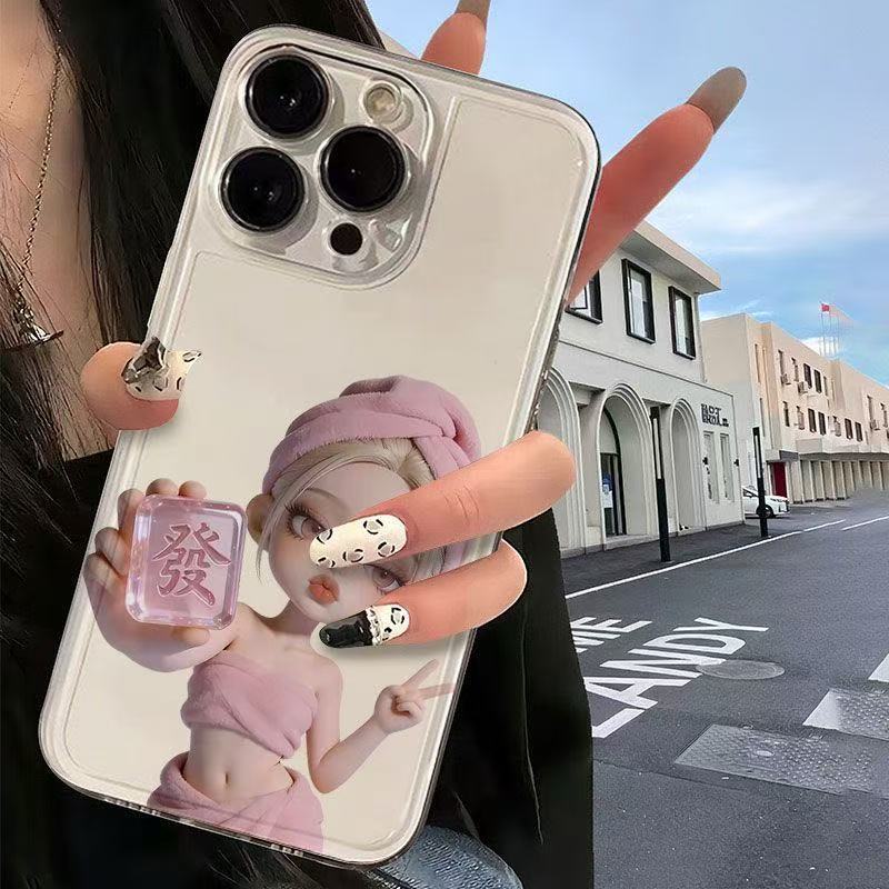 Personality girl applies iphone17promax mobile phone case apple 16/14pro Guochao 13/12/15/11x