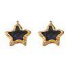 2pcs Punk Black Enamel Stainless Steel Pendant Necklace Charms Base Gold Plated Earrings Material DIY Bracelets Jewelry Findings