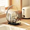 Multifunctional Pan Lid Organizer Hollow Design Cutting Board Holder Kitchen Storage Rack  Cabinet