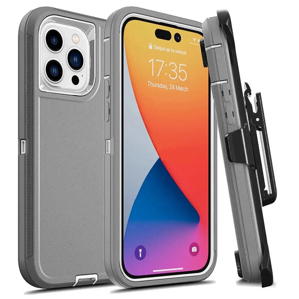 Military Grade Heavy Duty Armor OTT Phone BOX Case for IPhone 17 16 15 14 Plus 13 12 Pro Max Shockproof Belt Clip Holder Cover