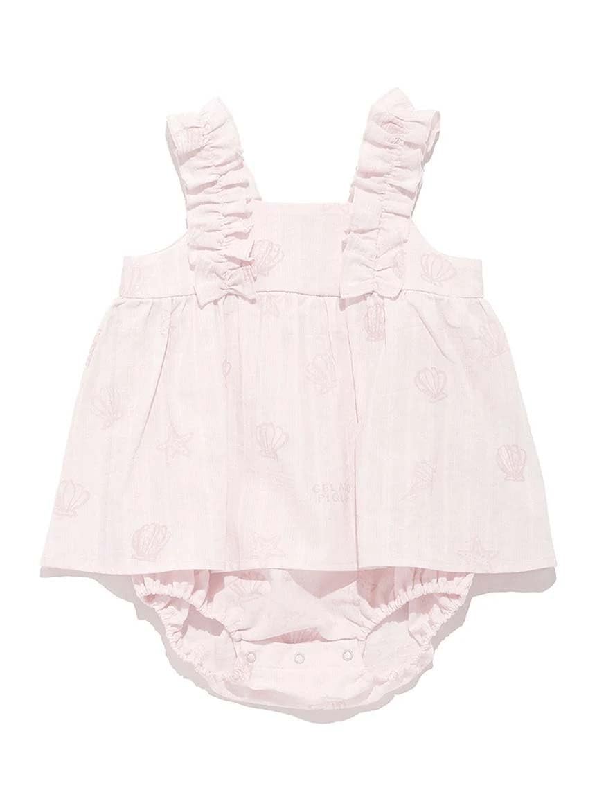 

Детские ромперы с узором ракушек PBFO242432 PNK 70 [Gelato Pique] розовый