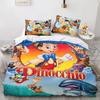 3D Gedruckte Pinocchio Bettbezug Kissenbezug Pinocchio Bettwäsche Set Erwachsener Junge Mädchen Schlafzimmer Dekoration Kinder Einzel Doppel