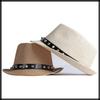 White Fang Straw Retro Design with Simple and Stylish for CZA310 Men's Hat, Studs, Summer, (Coffee)