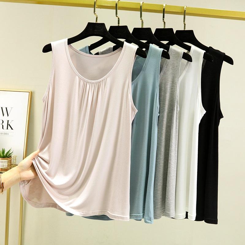 Summer Top Modal Sleeveless Loose-Fit Camisole In Multiple Colors
