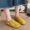 Hot-selling Sandals Versatile Baotou Fashion Sandals Women's Summer Hollow Woven Fish Bone Roman Shoes  New Birken Shoes