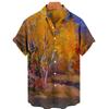 Oversized Shirt Hawaiian Beach Holiday Flower Painting Pattern Summer Casual Man Top Breathable Mens Design Clothing New