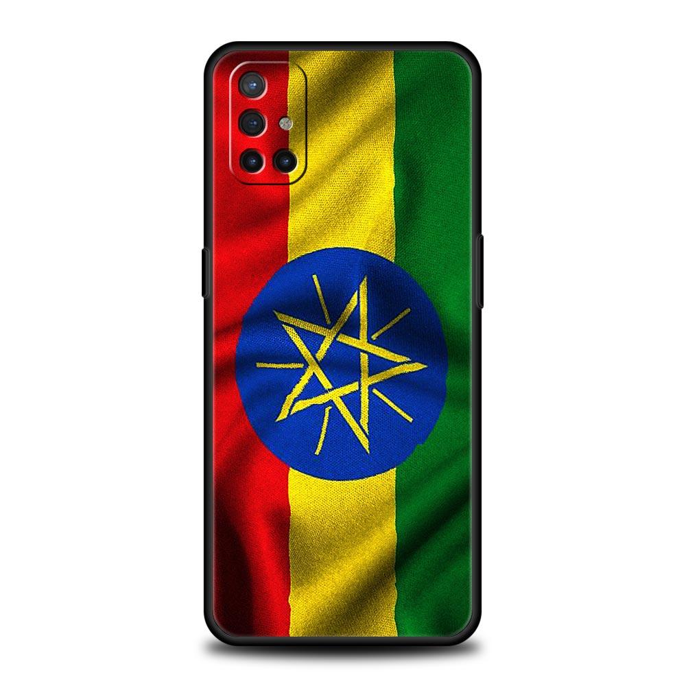 

Ethiopia Flag Phone Case For OnePlus 12 11 10 9 8 7 7T Pro 12R 10R 9RT 9R 8T Nord N100 N200 N10 2T CE 2 5G Soft Black Cover For OnePlus 7