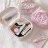 Shiny Pearl Star Makeup Bag Cute Zipper Cosmetic Organizer Women Portable Toiletry Case Female Cloth Handbag For Girls