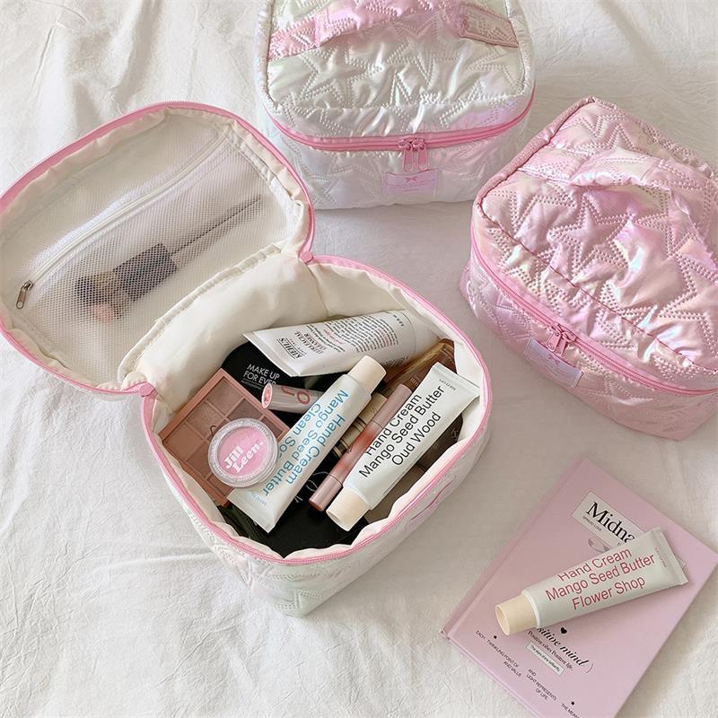 High-Value Star-Shaped Handbag Makeup Bag Cosmetic Bag Large Capacity Toiletry Bag, Portable Travel Essential Storage Bag Gift