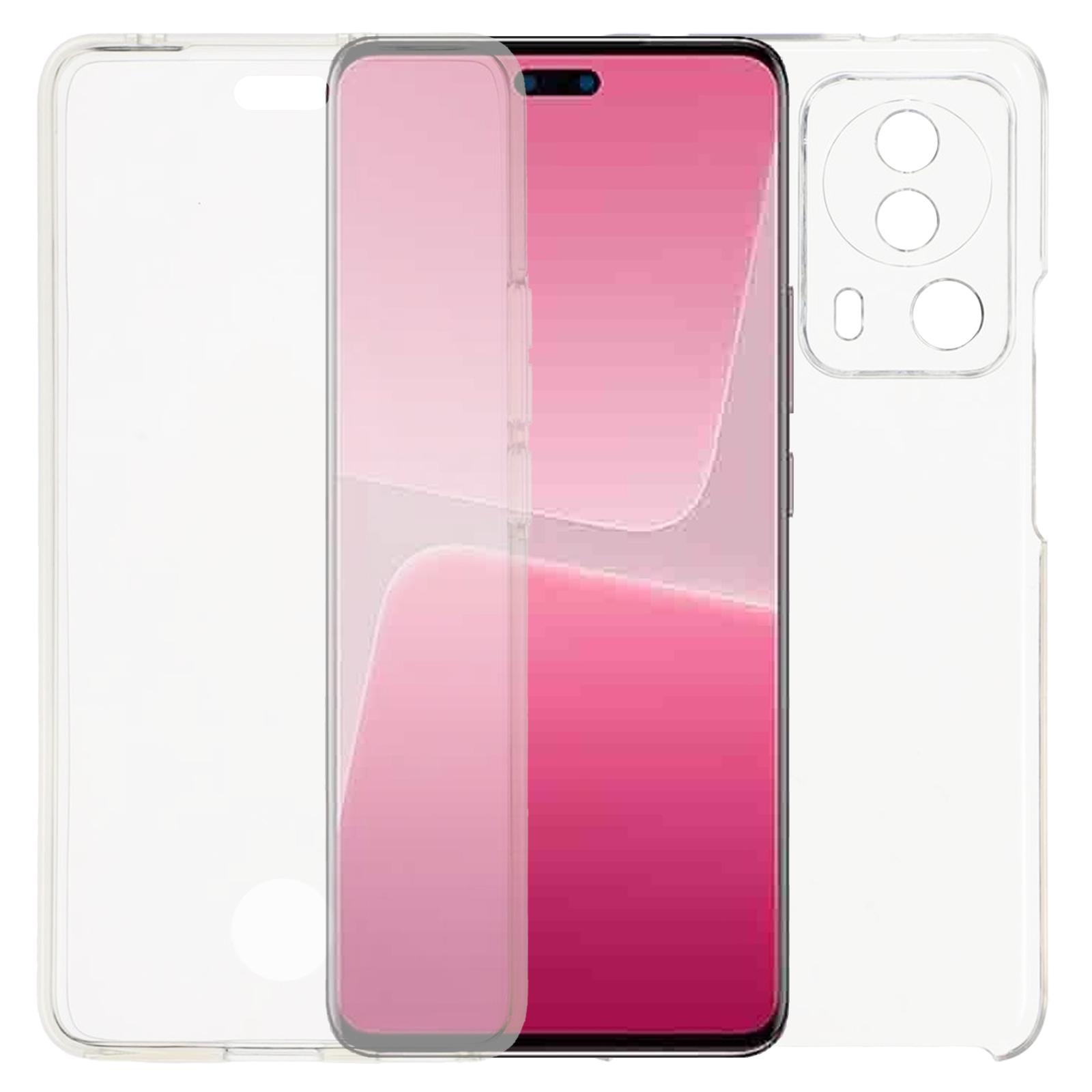 

For Xiaomi 13 Lite/Civi 2 5G Case TPU Frame Clear Acrylic Back Phone Cover with PET Film A