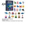 2D Flat Acrylic Pendants Ocean Advent Calendars 2026, Marine Themed 24 Days Christmas Countdown Calendar, Holiday Surprise Gift Box Sea Animal