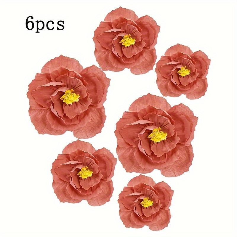 

6 шт. бумажные цветы искусственные 3d настенные украшения свадьба день рождения свадебный фон центральные украшения для стола вечерние украшения принадлежности 6pcs