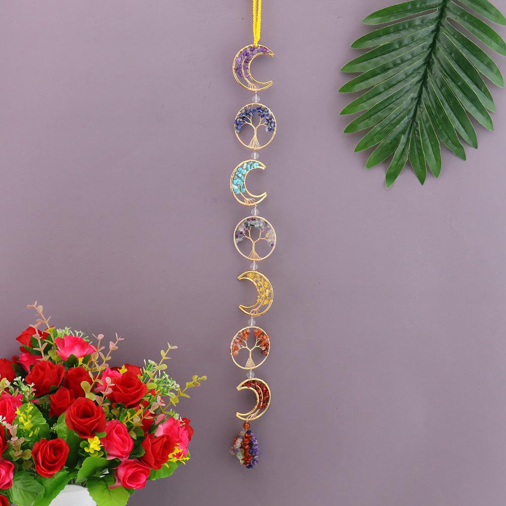 

Popular Handmade Crystal Tree of Life Moon Pendant G90