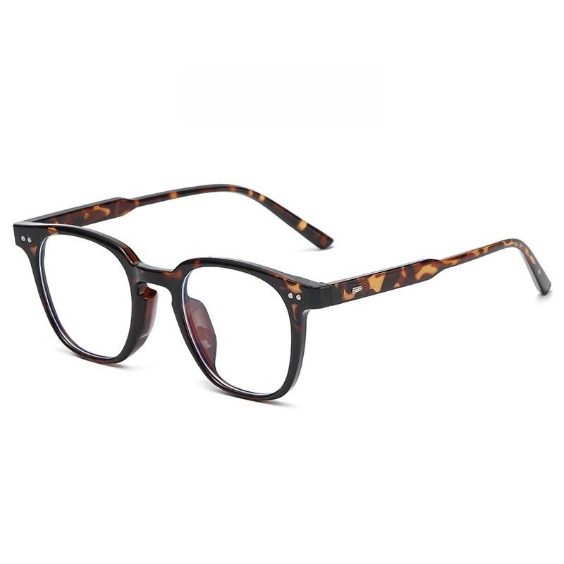 Gm Korean Vintage Square Flat Glasses With Blue Light Blocking For Fashionable Commuting