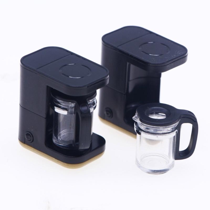 1:12 Maßstab Kaffeemaschine Kaffeekocher Rollenspiel Kinder Kochgeschirr Küche Realistische Puppenhäuser Kochen Kochgeschirr