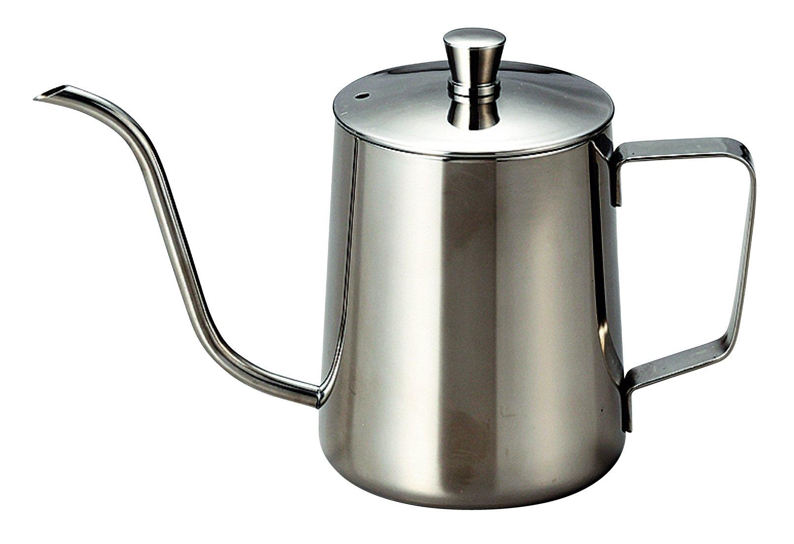 

Maebata Brew Coffee Drip Pot with Lid, Stainless Steel, Silver, 630ml, Narrow Mouth, 51643