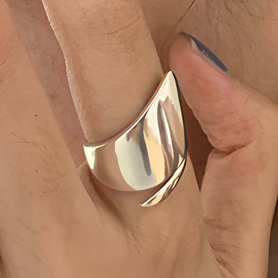 925 Silver Rings INS Fashion Hip Hop Vintage Couples Adjustable Jewelry Hollow Lines Punk Thai Silver Party
