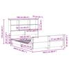 Solid Wood Bed Without Mattress Wax Brown 160x200 Cm Pine Wood