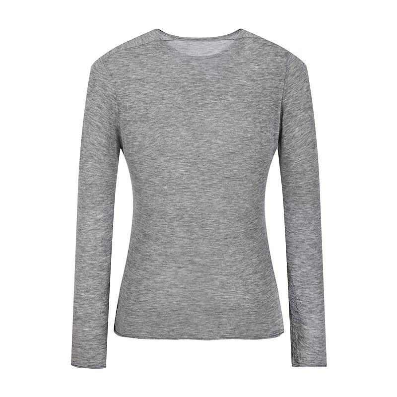 LESS 2025 Spring Slim Fit Round Neck Pullover Sweater