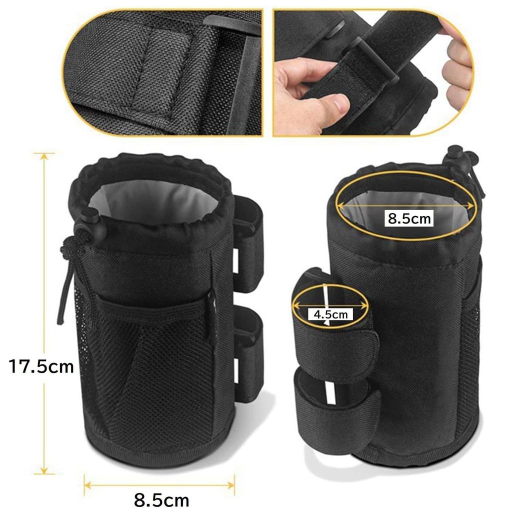 koundeneko Bicycle Drink Motorcycle Bottle Insulated Bottle Easy Handlebar Compatible with Golf Road and with Mesh Pocket Holder, Holder, Cage,