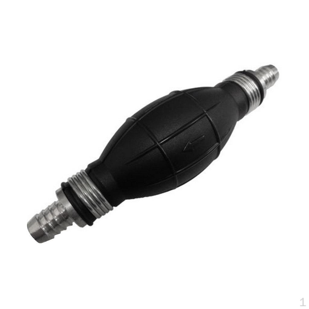 12mm-Straight Fuel Line Pump Hand Primer Bulb Boat Petrol Inline Rubber And Aluminum