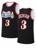 Retro Iverson 3 PHILA Split Jersey Black & Red Two-Tone Print Sports Uniform Casual 3d Printed Vest Kids and  Women