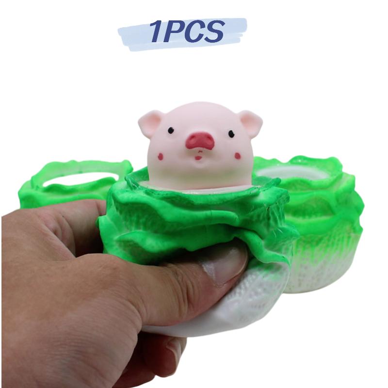 

Cabbage Pig Decompression Toy Animals Squeeze Slow Rebound Squishy Relief Stress Pig