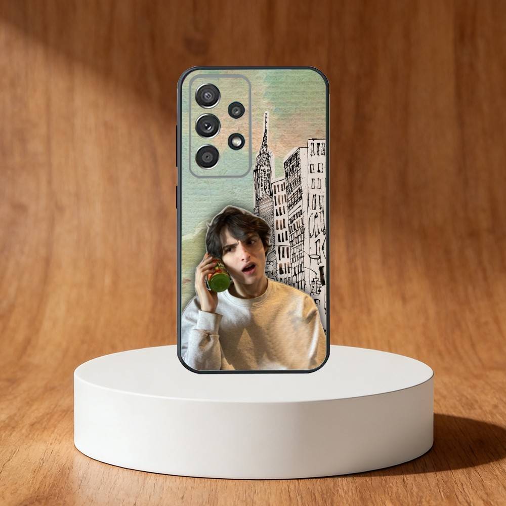 Actor Finn Wolfhard Phone Case For Samsung S25,S24,S21,S22,S23,S30,Ultra,S20,Plus,Fe,Note,10,9,5G Black Cover