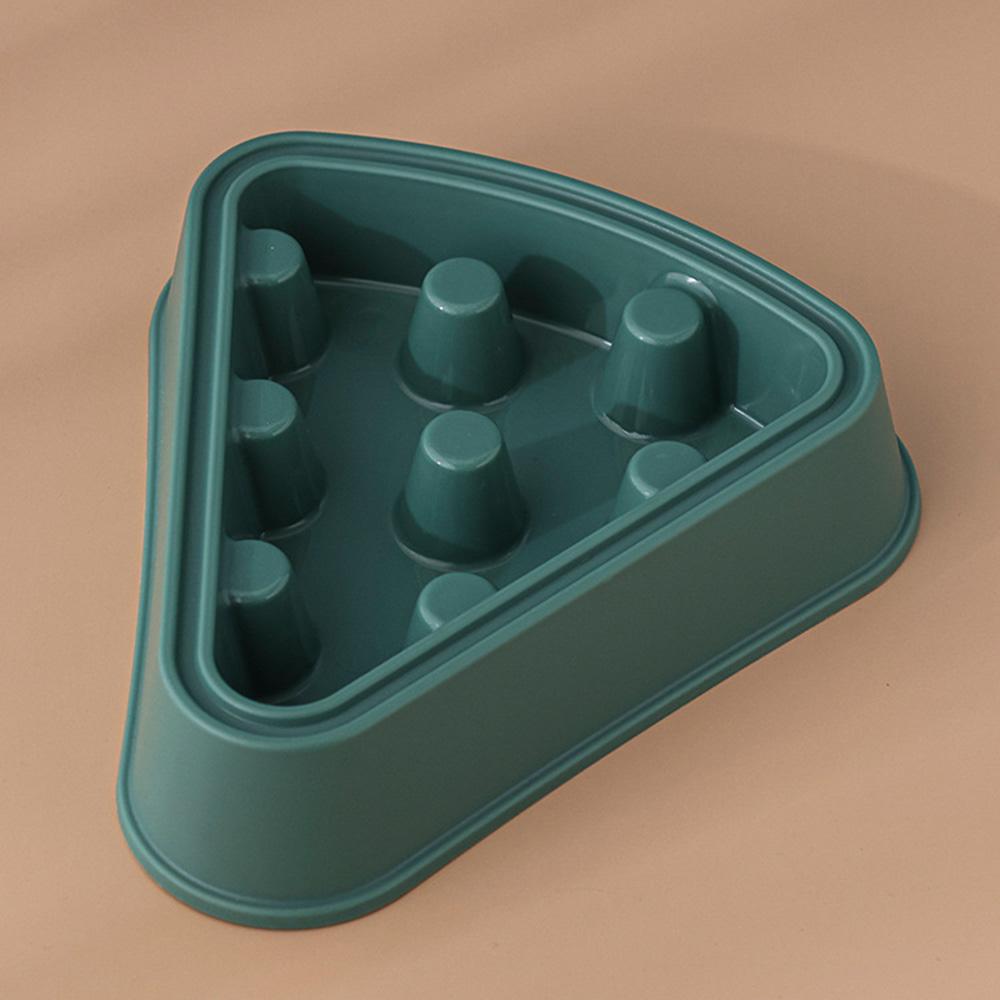 

Cartoon Pizza Pet Bowl - Single Bowl for Cats & Dogs, Large Size Slow Feeder Bowl, Anti-Choke Design, Food-Grade Material, зелёный