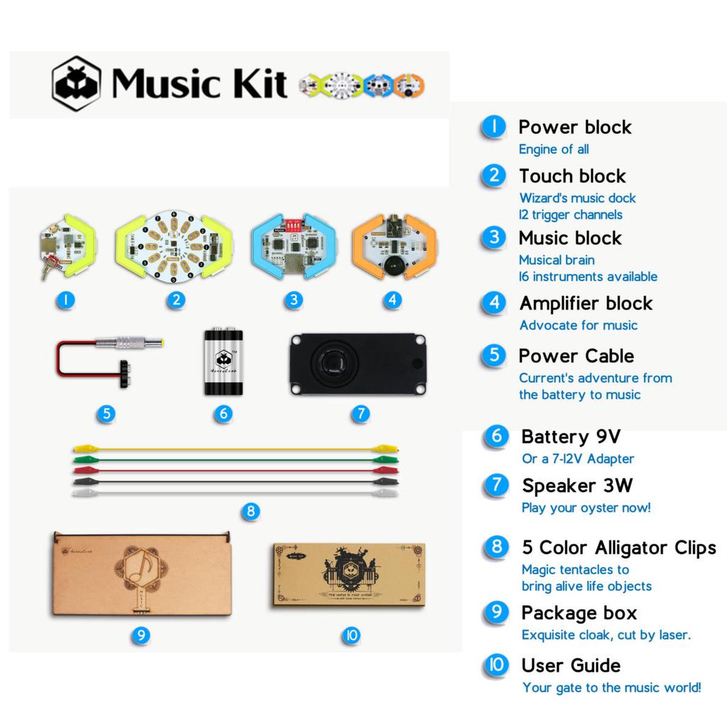 HoneyComb DIY Digital Electronic Block Music Touch Kids Lea HoneyComb DIY Digital Electronic Block Music Touch Kids Lea