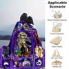 Witch Blanket  Ultra-Soft, Warm, Cozy Throw for Living Room, Sofa, Four Seasons Travel Accessory  Cute Cartoon Character Home Decoration