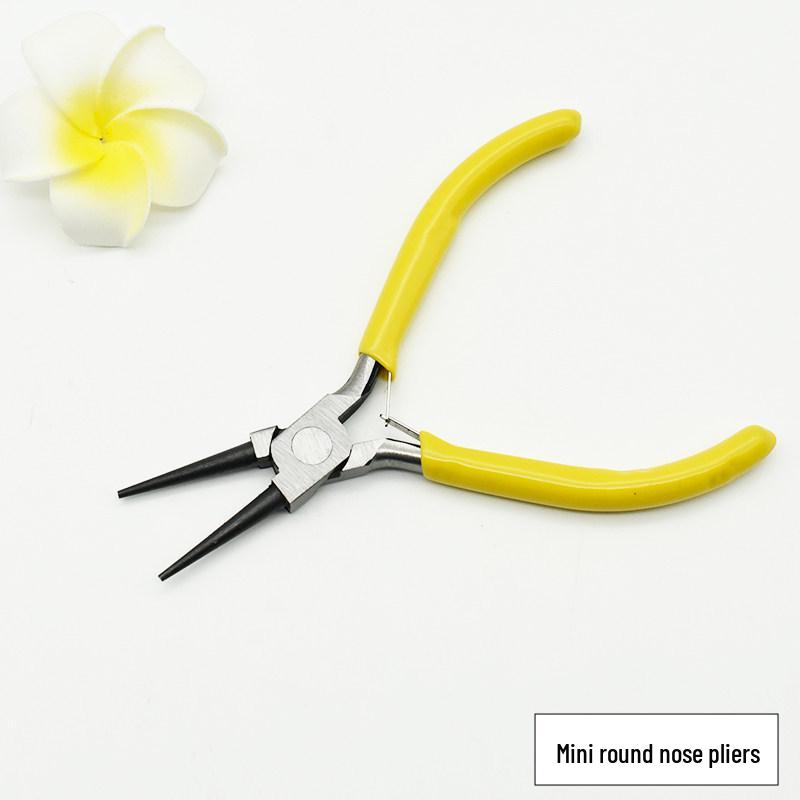Stainless Steel Precision Needle-Nose Pliers: Non-Serrated, Round-Nose, Angled Cutters for DIY Craft & Jewelry Wire Wrapping