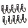 5pcs Single Prong Hook Mini Size Wall Mounted Retro Cloth Hanger For Coats Hats Towels Keys  Hanger Hook