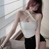 Sling Vest Women's Short Bottom Design Sense Niche Wear Tight Sexy Scheming Back Cross Neck Top