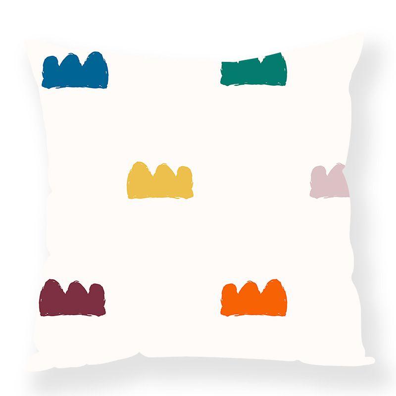 Vibrant Rainbow Print Cushion Cover For Sofa Perfect Home Pillow Case Decor